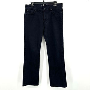 7 For All Mankind size‎ 33 Standard black boot cut button fly cotton blend jeans